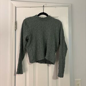 a new day Textured Green Long Sleeve Top